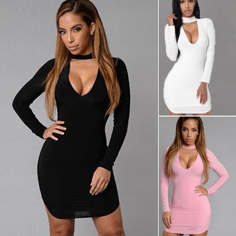 V collar cocktail dresses